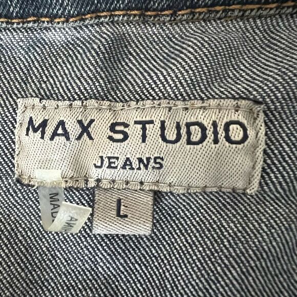 Max studios Denim jacket size large - Picture 5 of 6